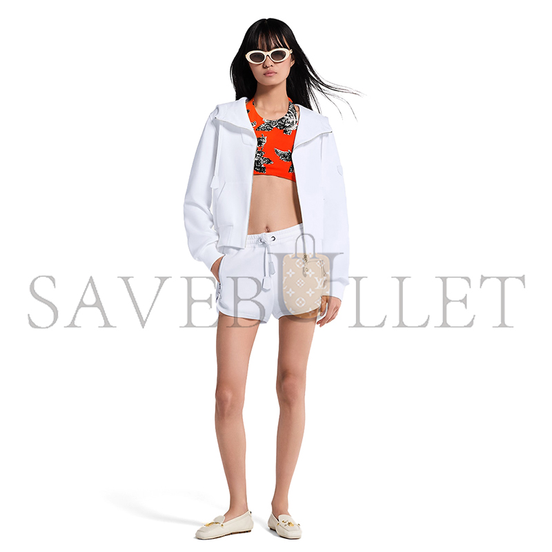 LOUIS VUITTON LEATHER ACCENT HOODIE 1AIAS3